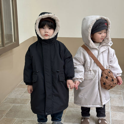 【BABY&KID】裏起毛オシャレ暖かいコートSK012601