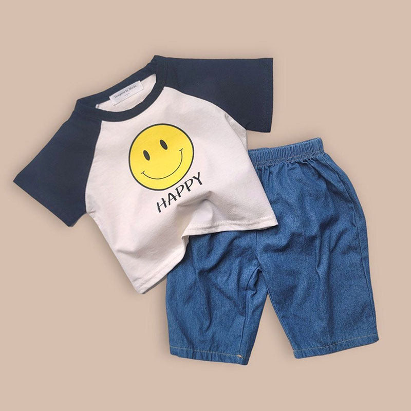【BABY】夏新作 スマイルプリントTシャツSK080827