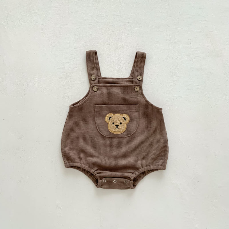 【BABY】夏新作 ワッフルベアロンパース 、半袖トップスSK080302