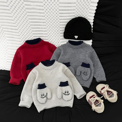 【BABY&KID】冬新作おててモチーフニットSK103017