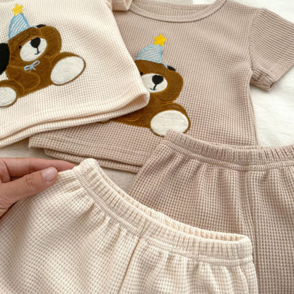 【BABY】夏新作 くま刺繍セットアップSK072513
