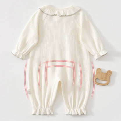 【BABY】北欧風フリルやわらかカバーオールSK102611