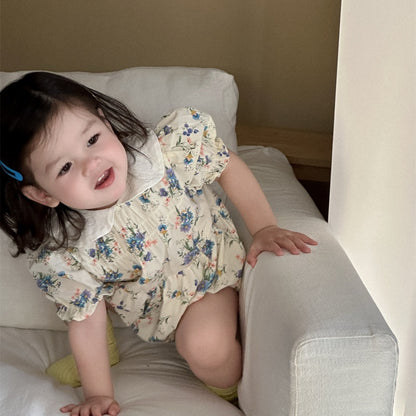 【BABY】夏新作小花柄ロンパースSK105701