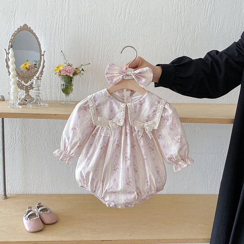 【姉妹服】ピンクプリンセス襟ロンパース、ワンピースSK101108