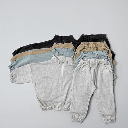 【BABY&KID】ハイネック暖かいオシャレセットアップSK030314