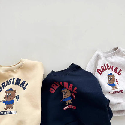 【BABY&KID】韓国風 クマ柄セットアップSK023102