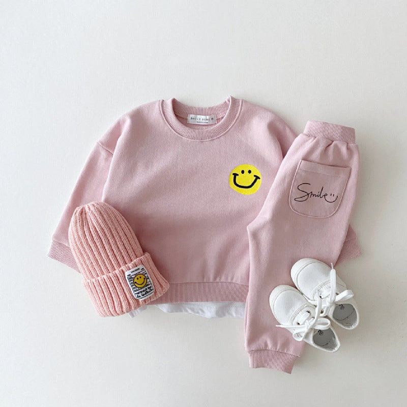 【BABY&KID】笑顔柄オシャレセットアップSK030302