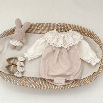 【BABY】蝶結びコーデュロイロンパースSK104107