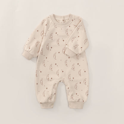 【BABY&KID】北欧風 月柄オールインワンSK012519