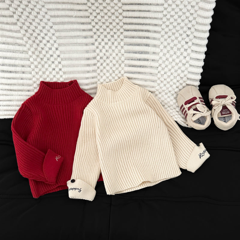 【BABY&KID】冬新作刺繍入りハイネックニットSK103015