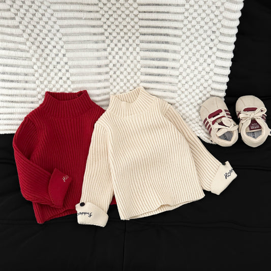 【BABY&KID】冬新作刺繍入りハイネックニットSK103015