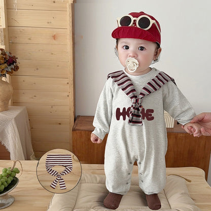 【BABY】英字＆子犬柄ケープ付きカバーオールSK102409