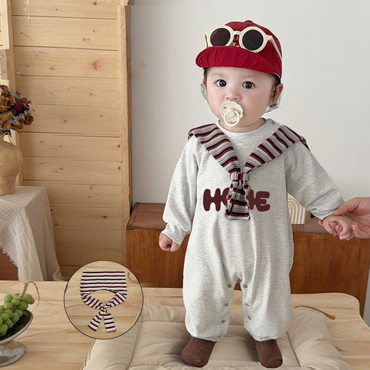 【BABY】英字＆子犬柄ケープ付きカバーオールSK102409