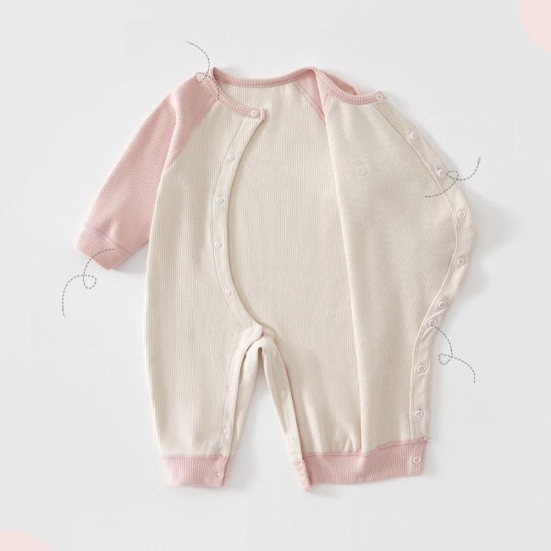 【BABY】北欧風カートゥーンワッペン綿カバーオールSK102625