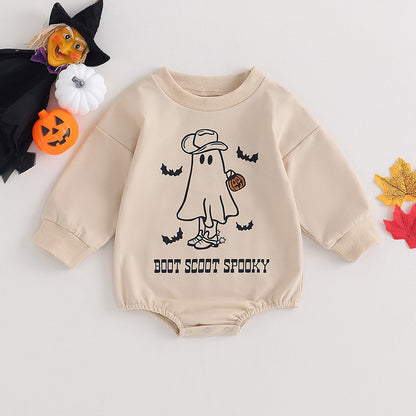 【BABY】パンプキン＆バットプリントロンパースSK102003