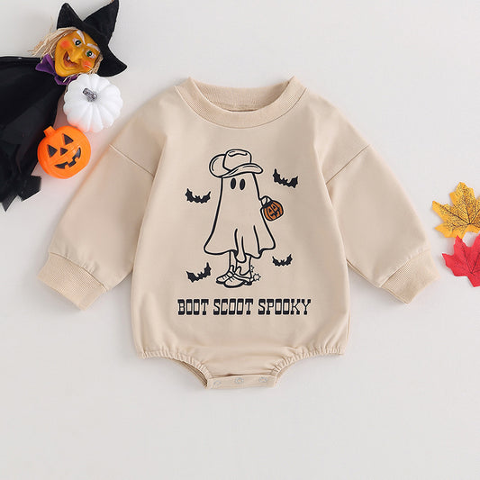 【BABY】パンプキン＆バットプリントロンパースSK102003