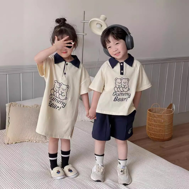 【BABY&KID】夏新作 カートンカジュアルワンピース/セットアップSK010219