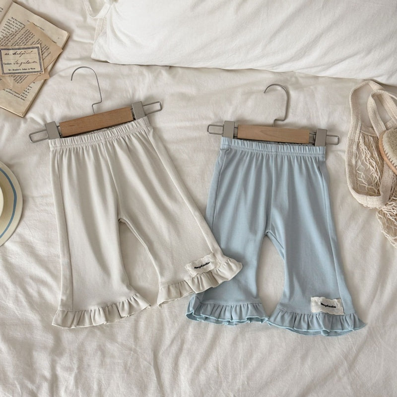 【BABY】夏新作フリル刺繍ロゴパンツSK106009