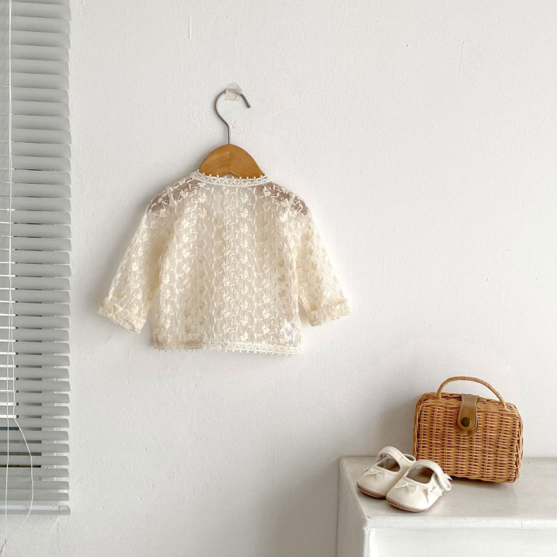 【BABY】夏新作 刺繍入り日よけシャツSK081518