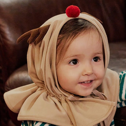 【BABY】クリスマスボーダーカバーオール、トナカイポンチョSK102817