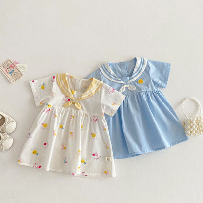 【BABY&KID】夏新作  可愛いセーラーワンピースSK061610