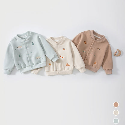 【BABY&KID】ワッフル刺繍ベースボールジャケットSK107529