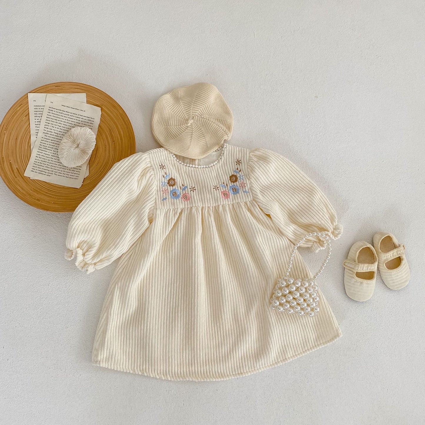 【BABY&KID】コーデュロイフラワークリーワンピースSK031804