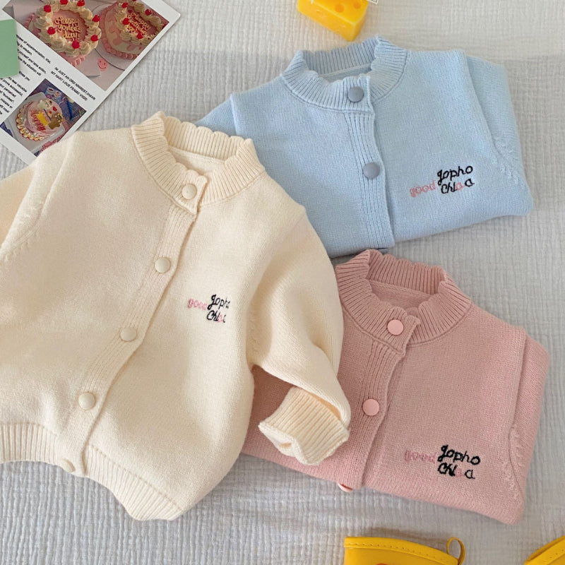 【BABY】英字刺繍カーディガン&パンツSK092908