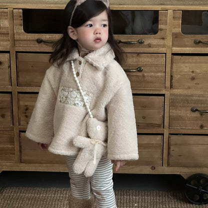 【BABY&KID】冬新作あったかボア レースアクセントジャケットSK103125