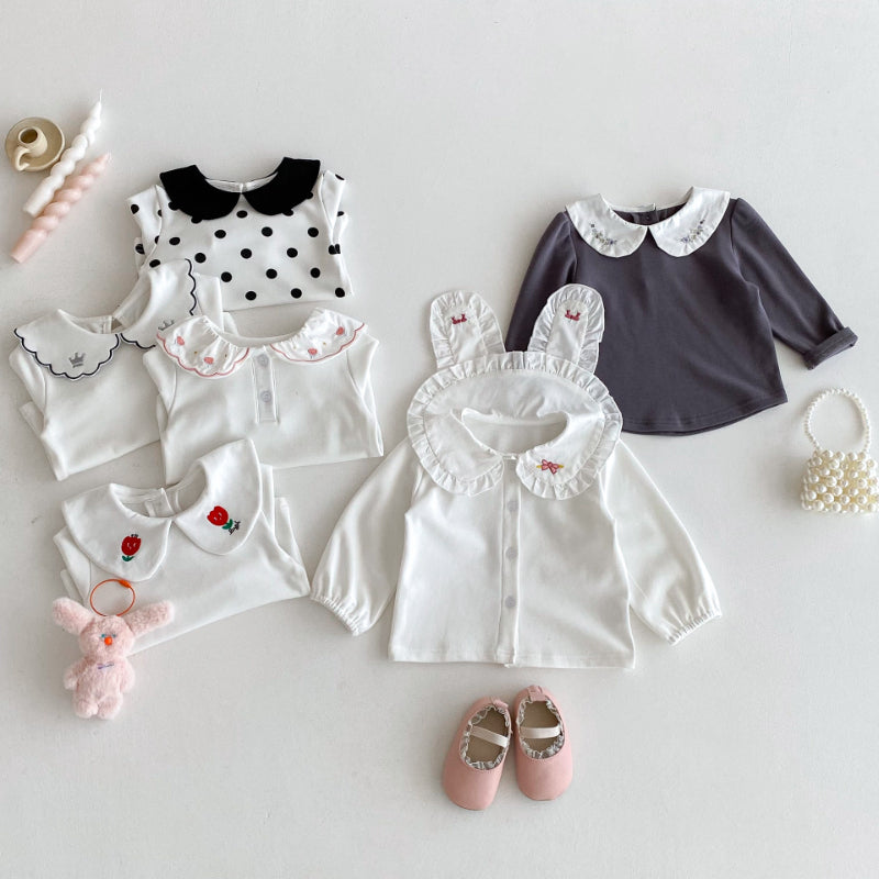 【BABY】襟付き刺繍長袖TシャツSK092314