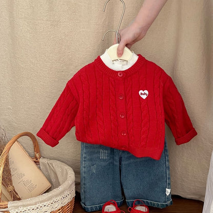 【BABY&KID】ハートニットカーディガンSK101919