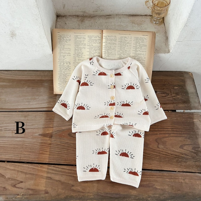 【BABY】ワッフルプリントセットアップSK010326