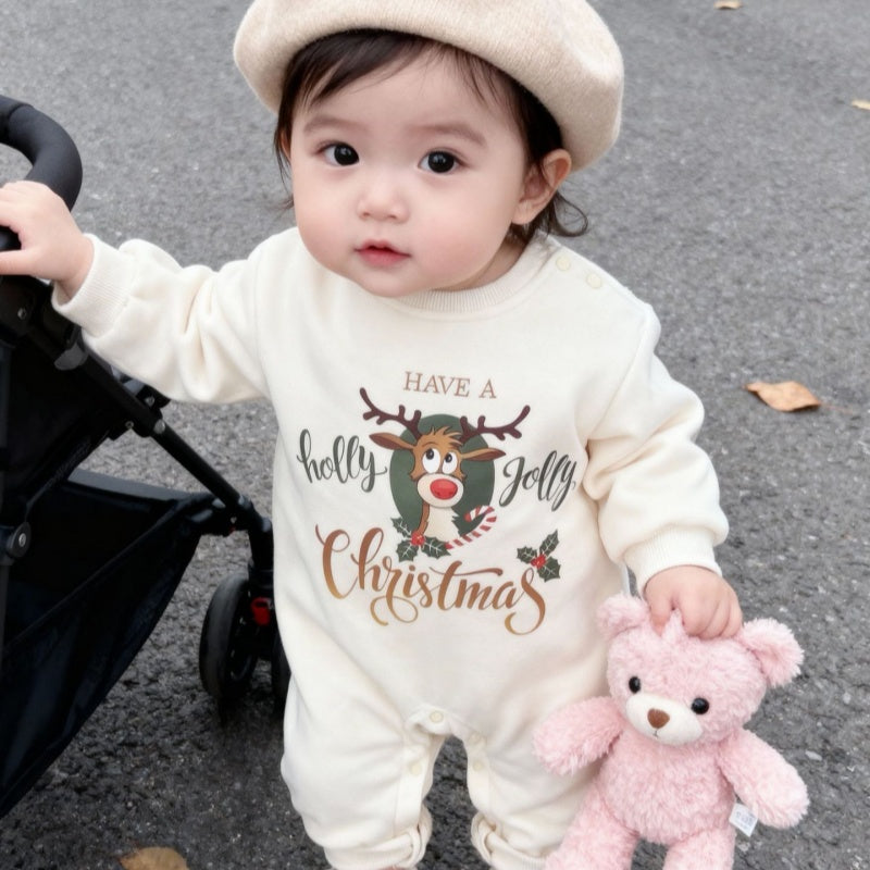 【BABY】クリスマス鹿カバーオールSK103201
