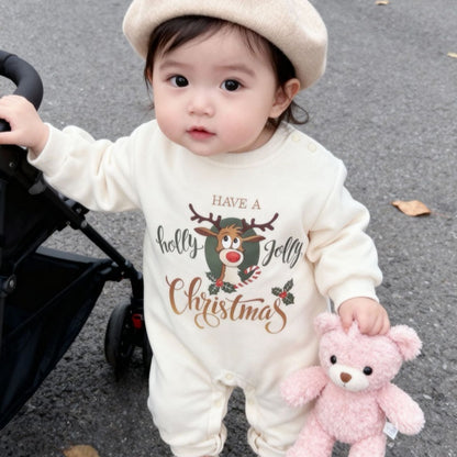 【BABY】クリスマス鹿カバーオールSK103201