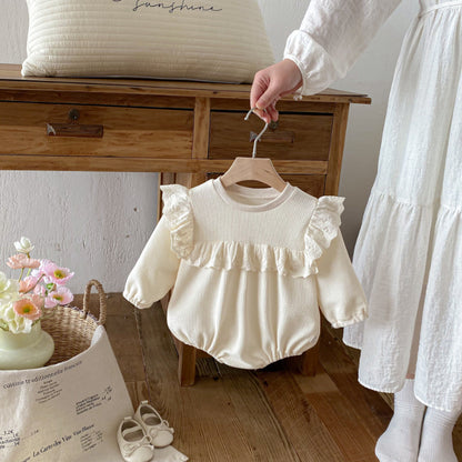 【BABY】ワッフルシンプルロンパースSK103623