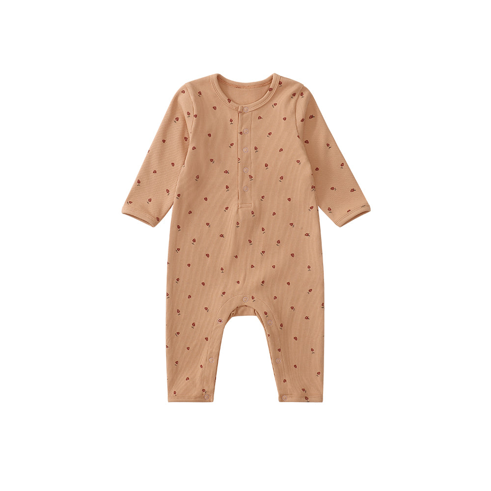 【BABY&KID】北欧風 カタツムリ柄、いちご柄オールインワンSK012520