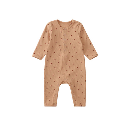 【BABY&KID】北欧風 カタツムリ柄、いちご柄オールインワンSK012520