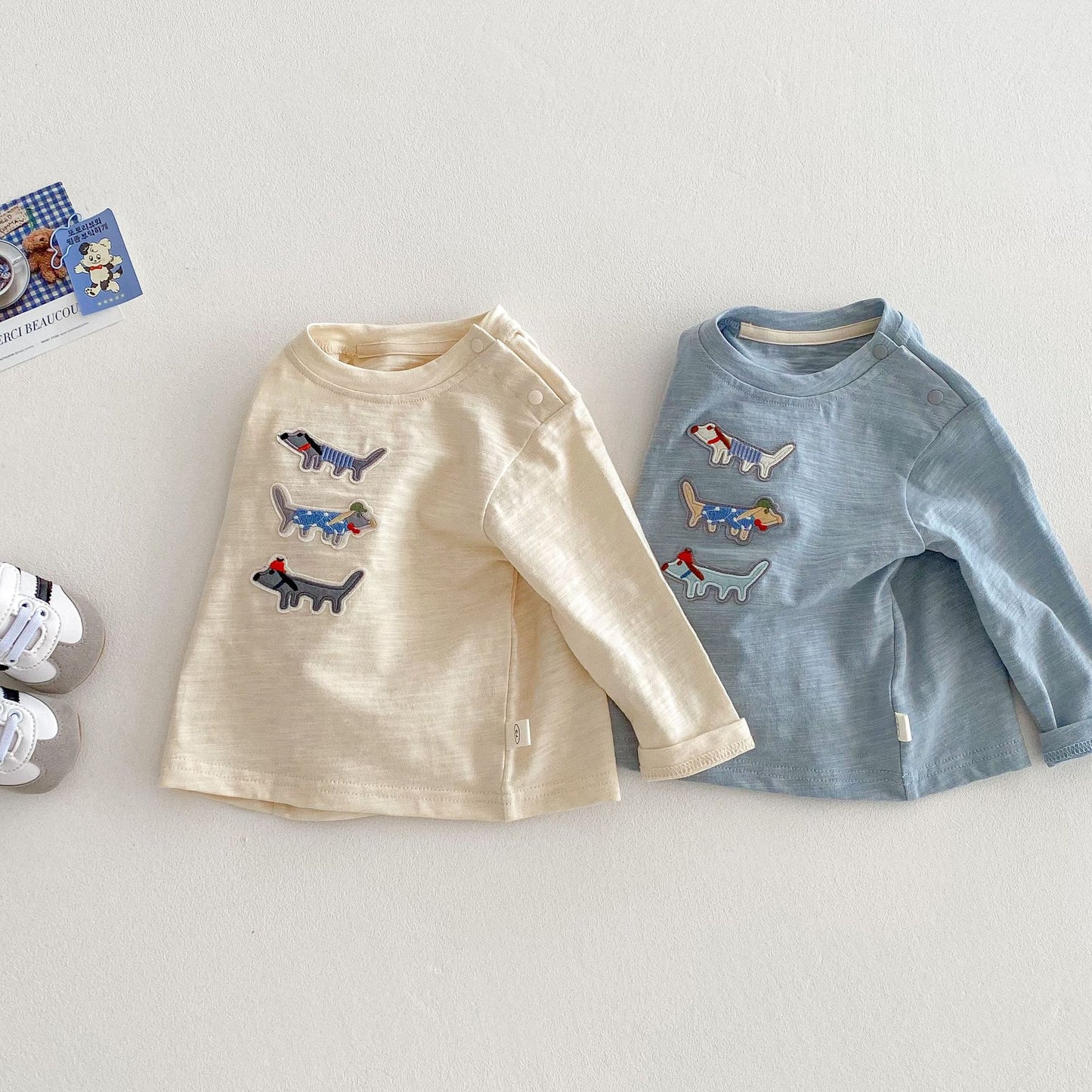【BABY&KID】犬ロゴ長袖シャツSK030719