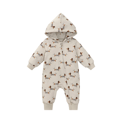 【BABY&KID】北欧風 犬柄オールインワンSK012506