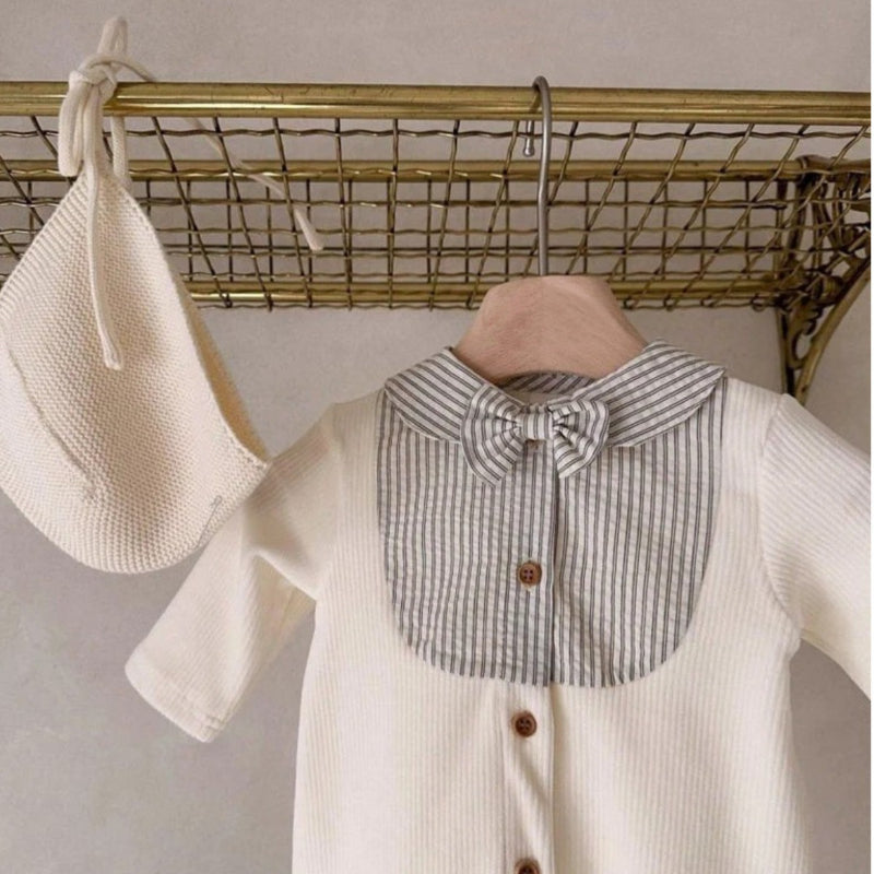 【BABY】切替フット付きロングカバーオールSK103412