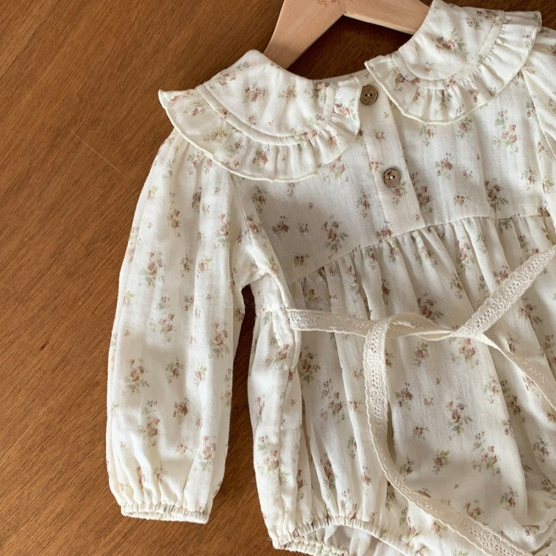 【BABY-予約限定】ガーゼ小花柄ロンパースSK101211