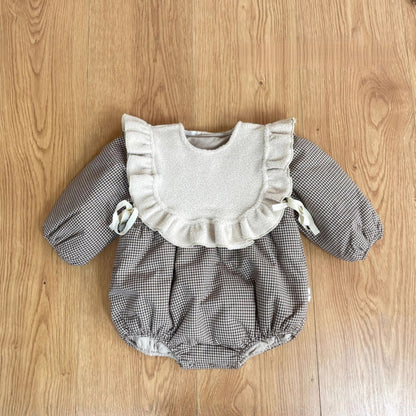 【BABY-予約限定】冬新作レトロチェックロンパースSK102230