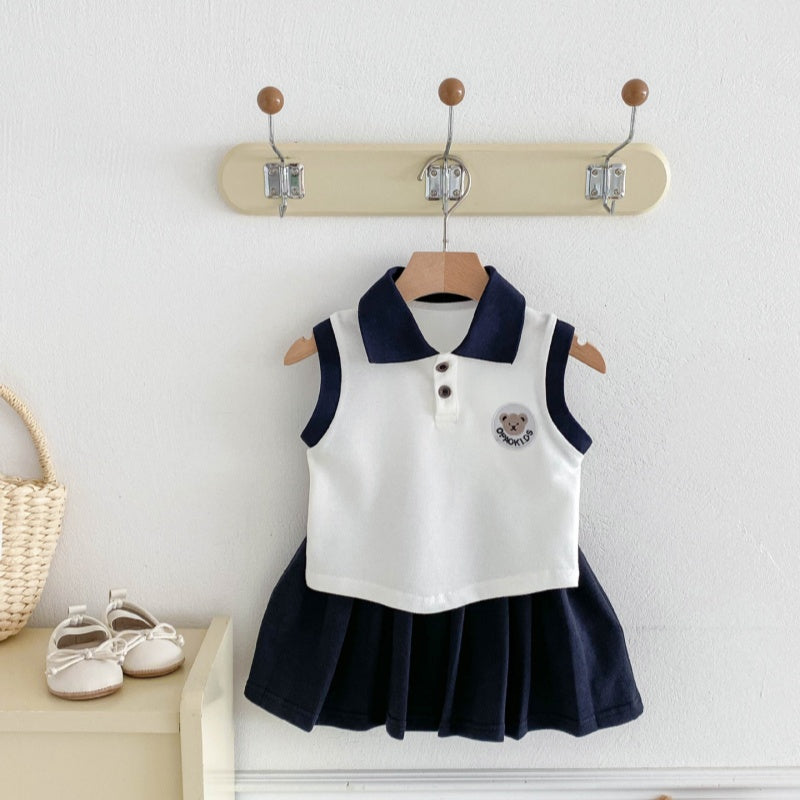 【BABY&KID】夏新作 クマロゴPOLOセットアップSK080307