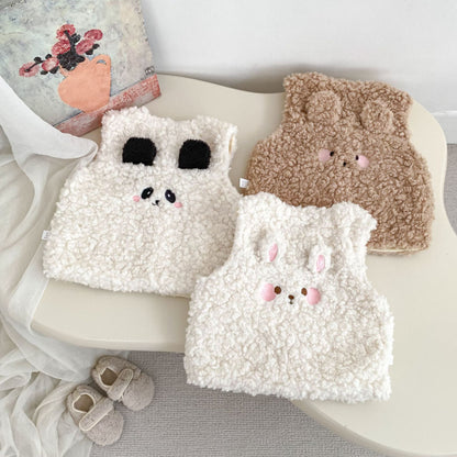 【BABY&KID】冬新作カートゥーン裏起毛ベストSK102732