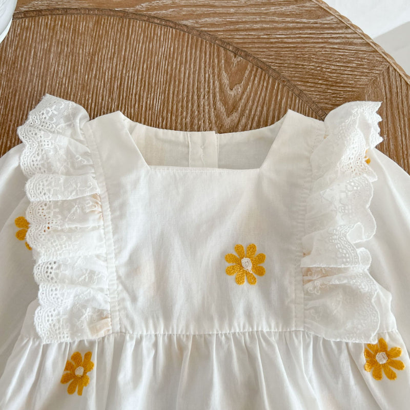 【BABY】デイジー刺繍ロンパースSK100108