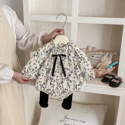 【BABY】ガーリー小花柄ロンパースSK103406