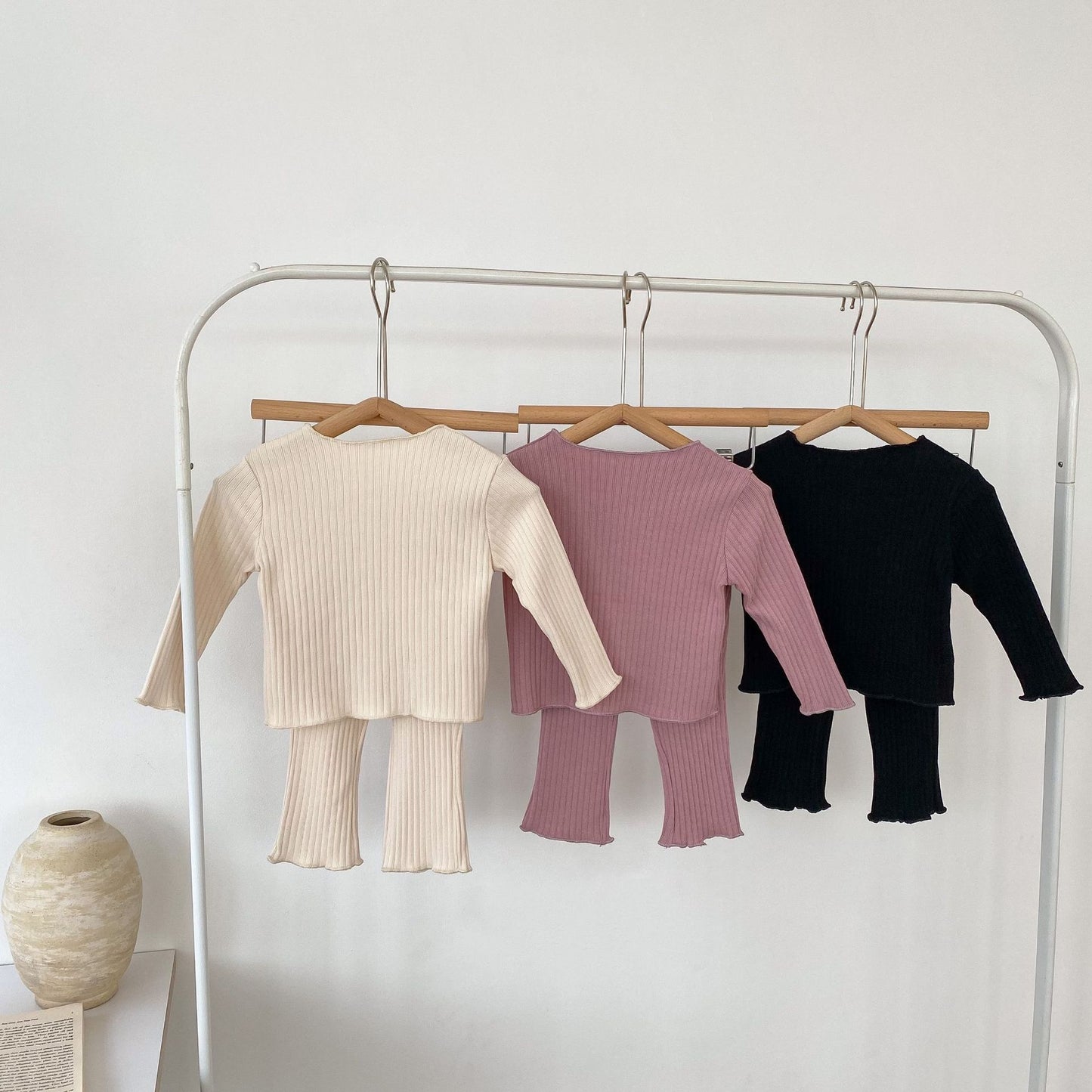 【BABY】無地シャツ&ボトムスセットアップSK031803