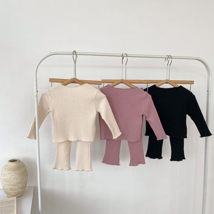 【BABY】無地シャツ&ボトムスセットアップSK031803