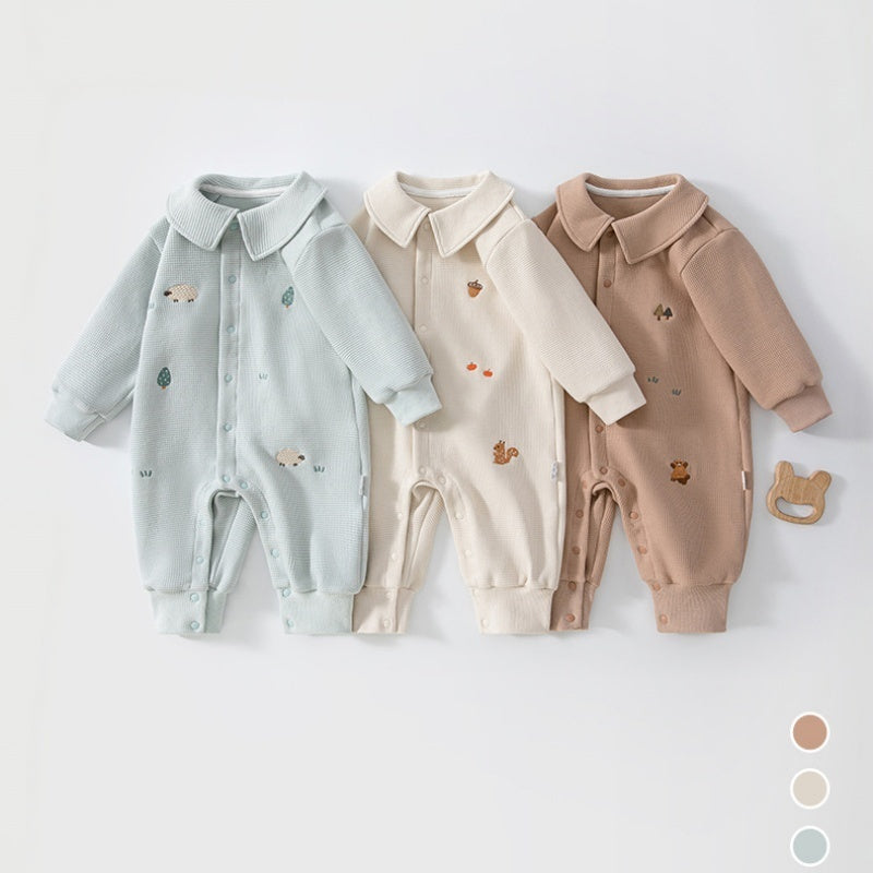 【BABY】ワッフル刺繍カバーオールSK107524