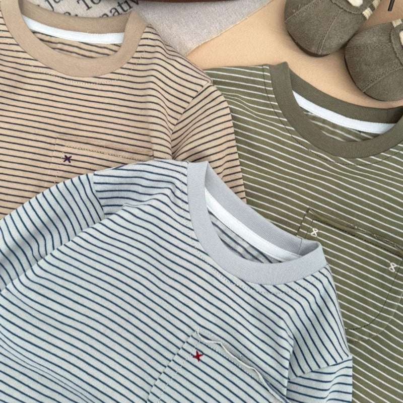 【BABY&KID】ポケット付きボーダーTシャツSK100212